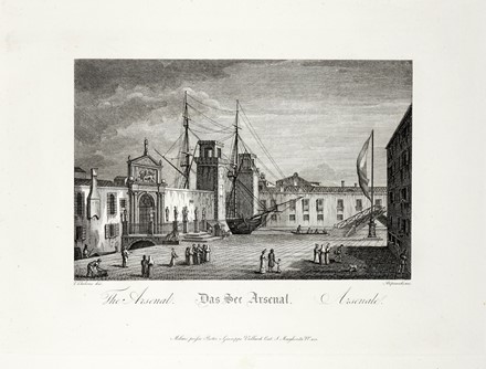  Vincenzo Chilone  (Venezia, 1758 - 1839), Giacomo Aliprandi  (Bassano, 1775 - Venezia, 1855) : Album di Venezia disegnato da V. Chilone ed intagliato in rame da Aliprandi in XXII tavole.  - Auction Old Masters, Modern and Contemporary Art - Libreria Antiquaria Gonnelli - Casa d'Aste - Gonnelli Casa d'Aste