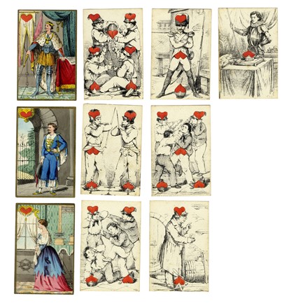  Adolfo Matarelli (detto Mata)  (Firenze, 1832 - 1887) : Mazzo di carte figurate.  - Asta Arte Antica, Moderna e Contemporanea - Libreria Antiquaria Gonnelli - Casa d'Aste - Gonnelli Casa d'Aste