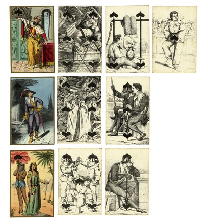  Adolfo Matarelli (detto Mata)  (Firenze, 1832 - 1887) : Mazzo di carte figurate.  - Asta Arte Antica, Moderna e Contemporanea - Libreria Antiquaria Gonnelli - Casa d'Aste - Gonnelli Casa d'Aste