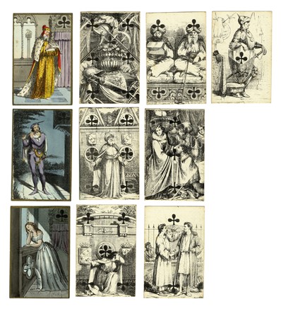  Adolfo Matarelli (detto Mata)  (Firenze, 1832 - 1887) : Mazzo di carte figurate.  - Asta Arte Antica, Moderna e Contemporanea - Libreria Antiquaria Gonnelli - Casa d'Aste - Gonnelli Casa d'Aste