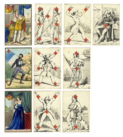  Adolfo Matarelli (detto Mata)  (Firenze, 1832 - 1887) : Mazzo di carte figurate.  - Asta Arte Antica, Moderna e Contemporanea - Libreria Antiquaria Gonnelli - Casa d'Aste - Gonnelli Casa d'Aste