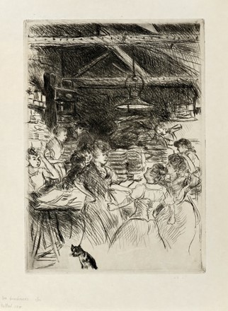  Jean-Fran�ois Raffa�lli  (Parigi, 1850 - Parigi, 1924) : Lotto composto di 2 incisioni, Les Brocheuses.  - Auction Old Masters, Modern and Contemporary Art - Libreria Antiquaria Gonnelli - Casa d'Aste - Gonnelli Casa d'Aste