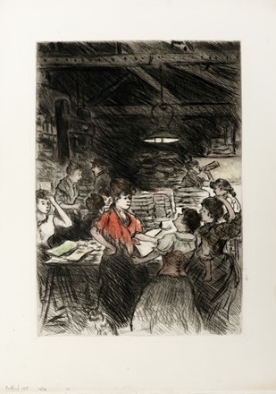  Jean-Fran�ois Raffa�lli  (Parigi, 1850 - Parigi, 1924) : Lotto composto di 2 incisioni, Les Brocheuses.  - Auction Old Masters, Modern and Contemporary Art - Libreria Antiquaria Gonnelli - Casa d'Aste - Gonnelli Casa d'Aste