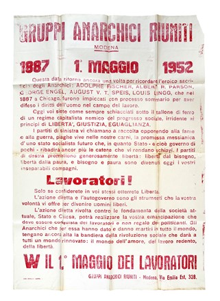 Raccolta di 85 tra notificazioni, inviti e manifesti di ambito propagandistico ed elettorale, alcuni senza autorizzazione all'affissione.  - Asta Libri, autografi e manoscritti - Libreria Antiquaria Gonnelli - Casa d'Aste - Gonnelli Casa d'Aste