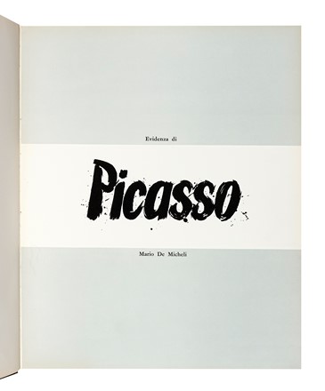 De Micheli Mario : Evidenza di Picasso. Arte, Libro d'Artista, Cataloghi di arte, Collezionismo e Bibliografia, Arte  - Auction Libri, Autografi e Manoscritti - Libreria Antiquaria Gonnelli - Casa d'Aste - Gonnelli Casa d'Aste