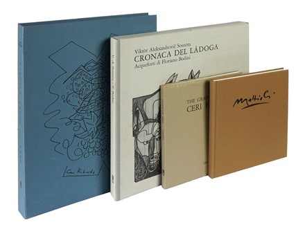 Lotto di 4 libri d'Artista, con le incisioni originali di Carlo Mattioli, Ceri Richards e Floriano Bodini. Libro d'Artista, Collezionismo e Bibliografia  Carlo Mattioli  (Modena, 1911 - Parma, 1994), Ceri Richards, Roberto Sanesi, Floriano Bodini  (Gemonio, 1933 - Milano, 2005)  - Auction Libri, Autografi e Manoscritti - Libreria Antiquaria Gonnelli - Casa d'Aste - Gonnelli Casa d'Aste