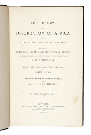  Leonis Ioannis Africani, Brown Robert : The history and description of Africa. Geografia e viaggi  - Auction Libri, Autografi e Manoscritti - Libreria Antiquaria Gonnelli - Casa d'Aste - Gonnelli Casa d'Aste