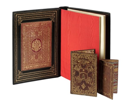 Lotto di 10 legature vuote e circa 15 fogli di carta da restauro.  - Asta Libri, Autografi e Manoscritti - Libreria Antiquaria Gonnelli - Casa d'Aste - Gonnelli Casa d'Aste