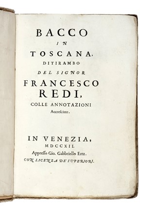 Pisanelli Baldassarre : Trattato della Natura de' cibi et del bere... Gastronomia, Medicina alternativa, Poesia  - Auction Libri, Autografi e Manoscritti - Libreria Antiquaria Gonnelli - Casa d'Aste - Gonnelli Casa d'Aste