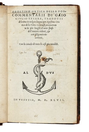  Caesar Gaius Julius : Commentarii di Gaio Giulio Cesare... Scienze politiche, Militaria, Storia  - Auction Books, Autographs and Manuscripts - Libreria Antiquaria Gonnelli - Casa d'Aste - Gonnelli Casa d'Aste