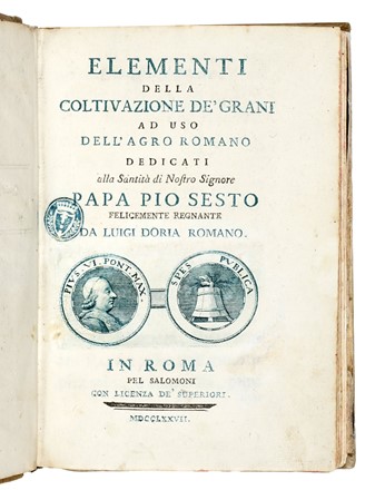  Doria Luigi : Elementi della coltivazione de' grani... Agricoltura  - Auction Libri, Autografi e Manoscritti - Libreria Antiquaria Gonnelli - Casa d'Aste - Gonnelli Casa d'Aste