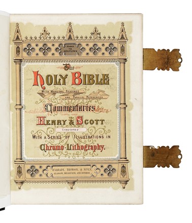 The Practical and Devotional Family Bible. The Holy Bible Containing The Old and New Testaments According To The Authorized Version... Commentaries of Henry and Scott... Bibbia  - Auction Books, Autographs and Manuscripts - Libreria Antiquaria Gonnelli - Casa d'Aste - Gonnelli Casa d'Aste