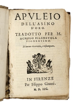  Apuleius : Dell'asino d'oro... Letteratura classica, Letteratura  - Auction Libri, Autografi e Manoscritti - Libreria Antiquaria Gonnelli - Casa d'Aste - Gonnelli Casa d'Aste