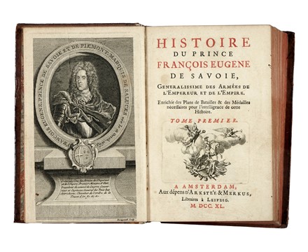  Mauvillon Eleazar (de) : Histoire du prince Francois Eugene de Savoie... Tome premier (-cinquieme). Biografia, Storia, Militaria  - Auction Libri, Autografi e Manoscritti - Libreria Antiquaria Gonnelli - Casa d'Aste - Gonnelli Casa d'Aste