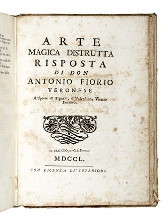  Maffei Scipione : Arte magica annichilata. Libri tre... Occultismo  - Auction Books, Autographs and Manuscripts - Libreria Antiquaria Gonnelli - Casa d'Aste - Gonnelli Casa d'Aste