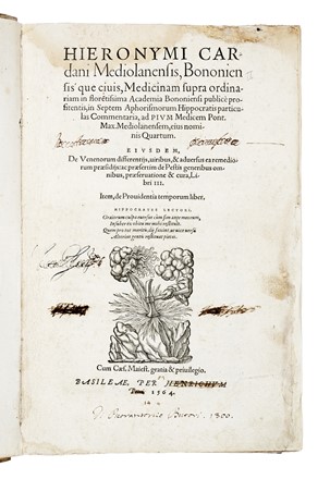  Cardano Girolamo : Medicinam supra ordinariam... Medicina  - Auction Books, Autographs and Manuscripts - Libreria Antiquaria Gonnelli - Casa d'Aste - Gonnelli Casa d'Aste