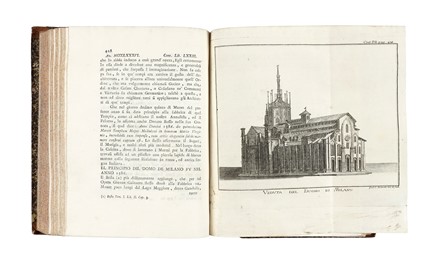  Giulini Giorgio : Memorie spettanti alla storia [...] di Milano... Parte I (-IX) - Continuazione delle memorie [...] di Milano... Parte I (-III).  - Asta Libri, autografi e manoscritti - Libreria Antiquaria Gonnelli - Casa d'Aste - Gonnelli Casa d'Aste