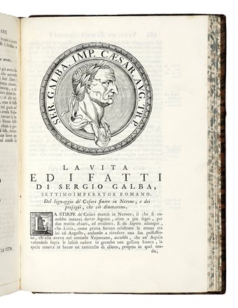  Suetonius Tranquillus Gaius : Le vite de' Dodici Cesari [...] Tradotte in volgar Fiorentino da F. Paolo del Rosso [...] con le vere effigie de' Cesari... Biografia, Letteratura classica, Storia, Figurato, Storia, Diritto e Politica, Letteratura, Storia, Diritto e Politica, Collezionismo e Bibliografia  Paolo Del Rosso, John Baptist Jackson  (1701), Hubert Goltz  (1526 - 1583)  - Auction Books, Autographs and Manuscripts - Libreria Antiquaria Gonnelli - Casa d'Aste - Gonnelli Casa d'Aste