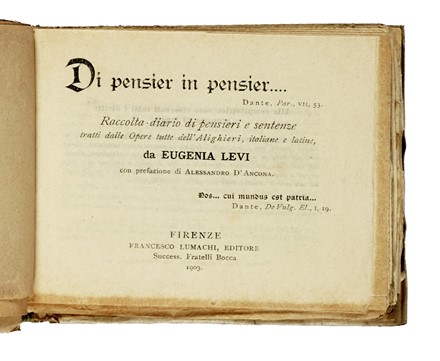  Alighieri Dante : Grazioso lotto di tre pubblicazioni dantesche. Dantesca  Attilio Razzolini  - Auction Libri, Autografi e Manoscritti - Libreria Antiquaria Gonnelli - Casa d'Aste - Gonnelli Casa d'Aste