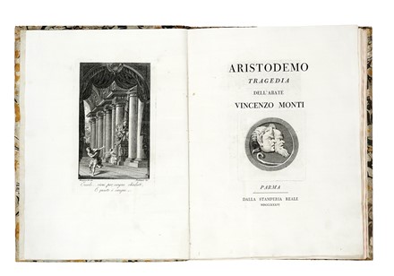  Monti Vincenzo : Aristodemo, tragedia dell'abate Vincenzo Monti. Letteratura  - Auction Libri, Autografi e Manoscritti - Libreria Antiquaria Gonnelli - Casa d'Aste - Gonnelli Casa d'Aste