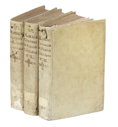 Mamachi Tommaso Maria : D&egrave; costumi d&egrave; primitivi cristiani libri tre. Tomo I (-III). Occultismo, Religione  - Auction Books, Autographs and Manuscripts - Libreria Antiquaria Gonnelli - Casa d'Aste - Gonnelli Casa d'Aste