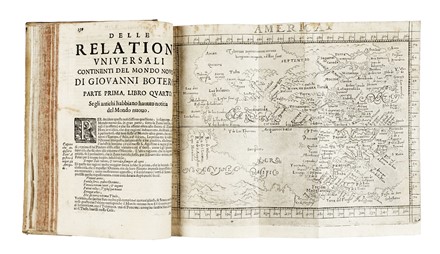  Botero Giovanni : Relationi universali [...]. Diuise in quattro parti. Arricchite di molte cose rare, e memorabili, con l'vltima mano dell'auttore... Geografia e viaggi  - Auction Books, Autographs and Manuscripts - Libreria Antiquaria Gonnelli - Casa d'Aste - Gonnelli Casa d'Aste