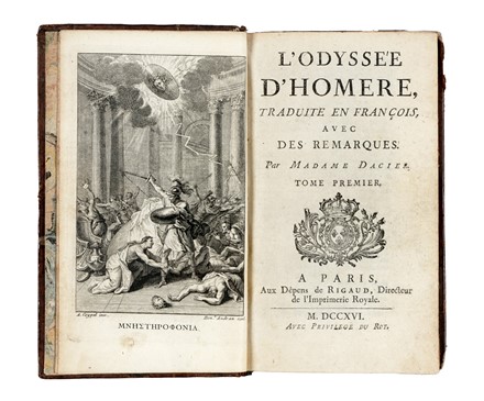  Homerus : L'Odyssee d'Homere traduite en fran�ois, avec des remarques par Madame Dacier. Tome premier (-troisi�me). Letteratura classica, Letteratura  - Auction Books, Autographs and Manuscripts - Libreria Antiquaria Gonnelli - Casa d'Aste - Gonnelli Casa d'Aste
