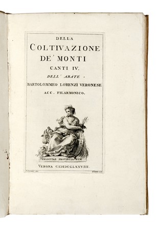  Lorenzi Bartolomeo : Della coltivazione de' monti... Musica, Musica, Teatro  - Auction Books, Autographs and Manuscripts - Libreria Antiquaria Gonnelli - Casa d'Aste - Gonnelli Casa d'Aste