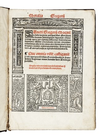  Gregorius [papa I] : Moralia Gregorii. Sancti Gregorii Magni: [...] liber Moralium in beatum Job... Legatura, Religione, Figurato, Collezionismo e Bibliografia, Collezionismo e Bibliografia  - Auction Books, Autographs and Manuscripts - Libreria Antiquaria Gonnelli - Casa d'Aste - Gonnelli Casa d'Aste