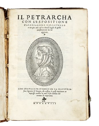  Petrarca Francesco : Il Petrarcha con l'espositione d'Alessandro Vellutello... Legatura, Letteratura italiana, Collezionismo e Bibliografia, Letteratura  - Auction Books, Autographs and Manuscripts - Libreria Antiquaria Gonnelli - Casa d'Aste - Gonnelli Casa d'Aste