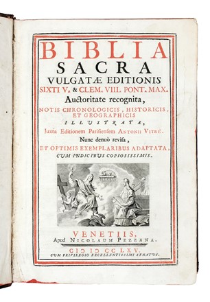 Biblia sacra vulgat� editionis... Bibbia, Religione, Religione  - Auction Libri, Autografi e Manoscritti - Libreria Antiquaria Gonnelli - Casa d'Aste - Gonnelli Casa d'Aste
