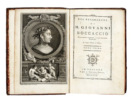  Boccaccio Giovanni : Del Decamerone di M. Giovanni Boccaccio [...] Tomo primo (-quinto). Letteratura classica, Letteratura  - Auction Libri, Autografi e Manoscritti - Libreria Antiquaria Gonnelli - Casa d'Aste - Gonnelli Casa d'Aste