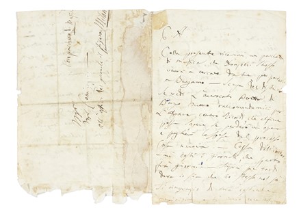  Donizetti Gaetano : Lettera autografa firmata al giornalista di Le Figaro Pietro Cominazzi, Milano. Musica, Musica, Teatro, Spettacolo  - Auction Books, Autographs and Manuscripts - Libreria Antiquaria Gonnelli - Casa d'Aste - Gonnelli Casa d'Aste