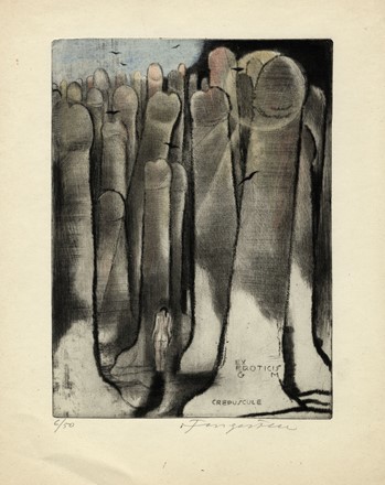  Michel Fingesten  (Buczkowitz, 1883 - Cerisano, 1943) : Lotto composto di 2 incisioni erotiche.  - Auction Arte Antica, Moderna e Contemporanea - Libreria Antiquaria Gonnelli - Casa d'Aste - Gonnelli Casa d'Aste