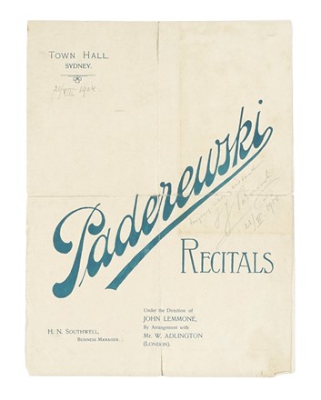  Paderewski Ignacy : Fotografia con dedica autografa.  - Asta Libri, autografi e manoscritti - Libreria Antiquaria Gonnelli - Casa d'Aste - Gonnelli Casa d'Aste