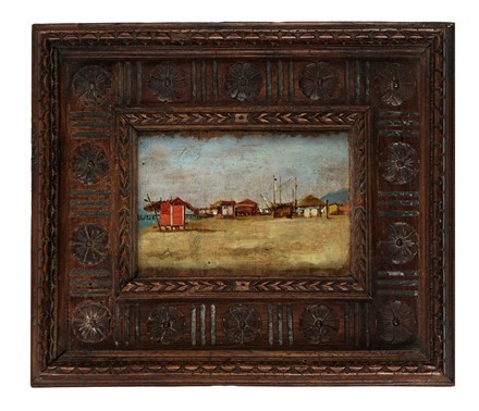  Eugenio Cecconi  (Livorno, 1842 - Firenze, 1903) [attribuito a] : Lotto composto di 2 dipinti su Viareggio.  - Auction Arte Antica, Moderna e Contemporanea - Libreria Antiquaria Gonnelli - Casa d'Aste - Gonnelli Casa d'Aste