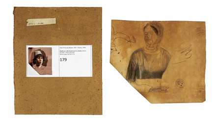  Vito (d') Ancona  (Pesaro, 1824 - Firenze, 1884) [attribuito a] : Studio per volto di giovane in costume/schizzi di studio.  - Asta Arte Antica, Moderna e Contemporanea - Libreria Antiquaria Gonnelli - Casa d'Aste - Gonnelli Casa d'Aste