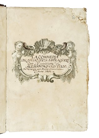  Alighieri Dante : [Comento di christophoro Landino fiorentino sopra la comedia di Danthe alighieri poeta fiorentino]. Dantesca, Incunabolo  Cristoforo Landino  - Auction Books, Autographs and Manuscripts - Libreria Antiquaria Gonnelli - Casa d'Aste - Gonnelli Casa d'Aste
