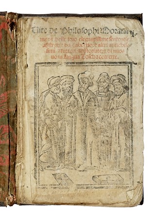  Diogenes Laertius : Vite de philosophi moralissime, et delle loro elegantissime sententie. Estratte da Lahertio, & altri antichissimi Auttori. Historiate, & di nuovo correte in Lingua Toscha. Medicea, Filosofia, Figurato, Storia, Diritto e Politica, Collezionismo e Bibliografia  - Auction Books, Autographs and Manuscripts - Libreria Antiquaria Gonnelli - Casa d'Aste - Gonnelli Casa d'Aste