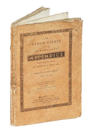 Al gioco cinese chiamato il rompicapo appendice di figure... Feste - Folklore - Giochi - Sport, Altri sport - giochi e passatempi  - Auction Books, Autographs and Manuscripts - Libreria Antiquaria Gonnelli - Casa d'Aste - Gonnelli Casa d'Aste