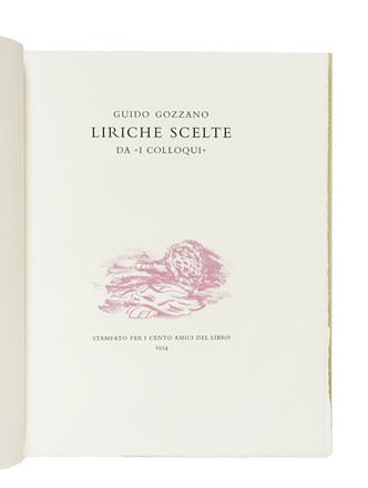  Gozzano Guido : Liriche scelte da �I colloqui�.  Renato Cenni  - Asta Libri, autografi e manoscritti - Libreria Antiquaria Gonnelli - Casa d'Aste - Gonnelli Casa d'Aste