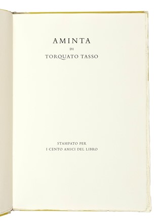  Tasso Torquato : Aminta. Libro d'Artista, Bodoni, Mardersteig, Collezionismo e Bibliografia, Collezionismo e Bibliografia, Collezionismo e Bibliografia  Francesco Chiappelli  (Pistoia, 1890 - Firenze, 1947)  - Auction Books, Autographs and Manuscripts - Libreria Antiquaria Gonnelli - Casa d'Aste - Gonnelli Casa d'Aste