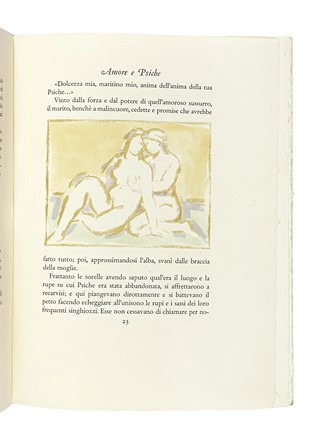  Apuleius : La Favola di Amore e psiche novamente tradotta. Bodoni, Mardersteig, Libro d'Artista, Letteratura classica, Mitologia, Collezionismo e Bibliografia, Collezionismo e Bibliografia, Collezionismo e Bibliografia, Letteratura, Religione  Aldo Salvadori  (Milano, 1905 - Bergamo, 2002)  - Auction Books, Autographs and Manuscripts - Libreria Antiquaria Gonnelli - Casa d'Aste - Gonnelli Casa d'Aste