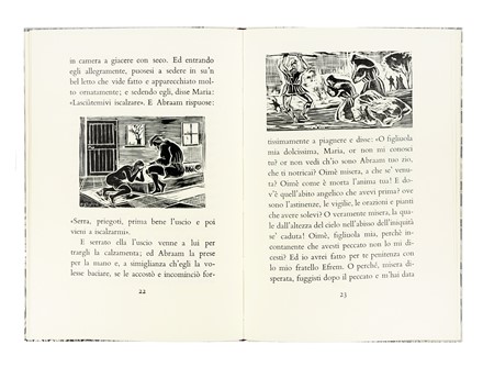  Cavalca Domenico : Sant'Abraam romito e la nipote Maria. Libro d'Artista, Bodoni, Mardersteig, Collezionismo e Bibliografia, Collezionismo e Bibliografia, Collezionismo e Bibliografia  Paolo Stoppa  - Auction Books, Autographs and Manuscripts - Libreria Antiquaria Gonnelli - Casa d'Aste - Gonnelli Casa d'Aste