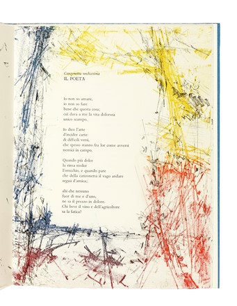  Saba Umberto : Preludio e canzonette. Libro d'Artista, Bodoni, Mardersteig, Collezionismo e Bibliografia, Collezionismo e Bibliografia, Collezionismo e Bibliografia  Sandro Martini  (Livorno, 1941)  - Auction Books, Autographs and Manuscripts - Libreria Antiquaria Gonnelli - Casa d'Aste - Gonnelli Casa d'Aste