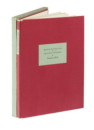  Redi Francesco : Bacco in Toscana & Arianna Inferma. Libro d'Artista, Letteratura italiana, Bodoni, Collezionismo e Bibliografia, Letteratura, Collezionismo e Bibliografia  Pietro Annigoni  (Milano, 1910 - Firenze, 1988)  - Auction Books, Autographs and Manuscripts - Libreria Antiquaria Gonnelli - Casa d'Aste - Gonnelli Casa d'Aste