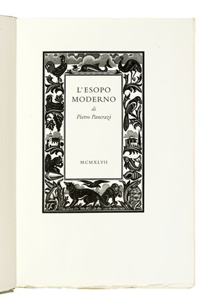  Pancrazi Pietro : L'Esopo moderno. Libro d'Artista, Collezionismo e Bibliografia  Bruno Bramanti  (Firenze, 1897 - 1957)  - Auction Books, Autographs and Manuscripts - Libreria Antiquaria Gonnelli - Casa d'Aste - Gonnelli Casa d'Aste