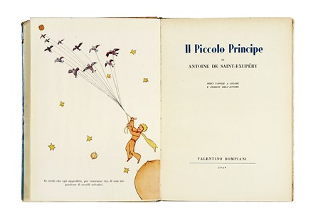  Saint-Exupery Antoine (de) : Il Piccolo Principe. Illustrati per l'infanzia, Letteratura  - Auction Books, Autographs and Manuscripts - Libreria Antiquaria Gonnelli - Casa d'Aste - Gonnelli Casa d'Aste