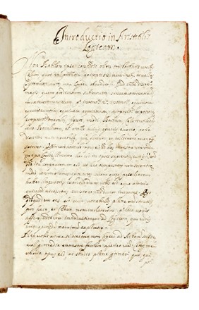 Trattato di logica aristotelica. Filosofia  - Auction Books, Autographs and Manuscripts - Libreria Antiquaria Gonnelli - Casa d'Aste - Gonnelli Casa d'Aste