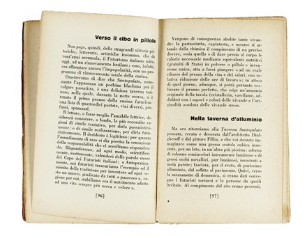  Marinetti Filippo Tommaso : La cucina futurista.  Fillia [pseud. di Colombo Luigi Enrico]  - Asta Libri, autografi e manoscritti - Libreria Antiquaria Gonnelli - Casa d'Aste - Gonnelli Casa d'Aste